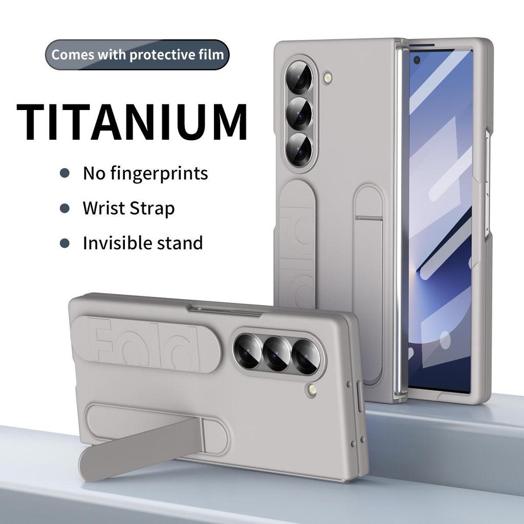 Etui do Samsung Galaxy Z Fold7/6: Zintegrowana podstawka, folia i pasek na nadgarstek do Fold5/4.