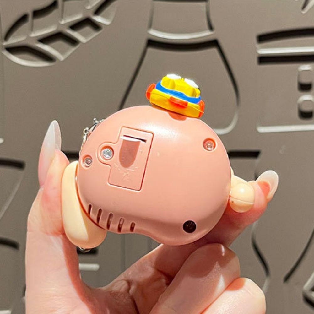 Emit Light Vocal Buttocks Toy Cartoon Fidget Keychain Toys Funny Spanking Keychain  Backpack Decor