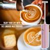 Handheld Milk Frother for Coffee Easy One-Hand Operation Foam Maker for Lattes Electric Whisk Drink Mixer Cappuccino