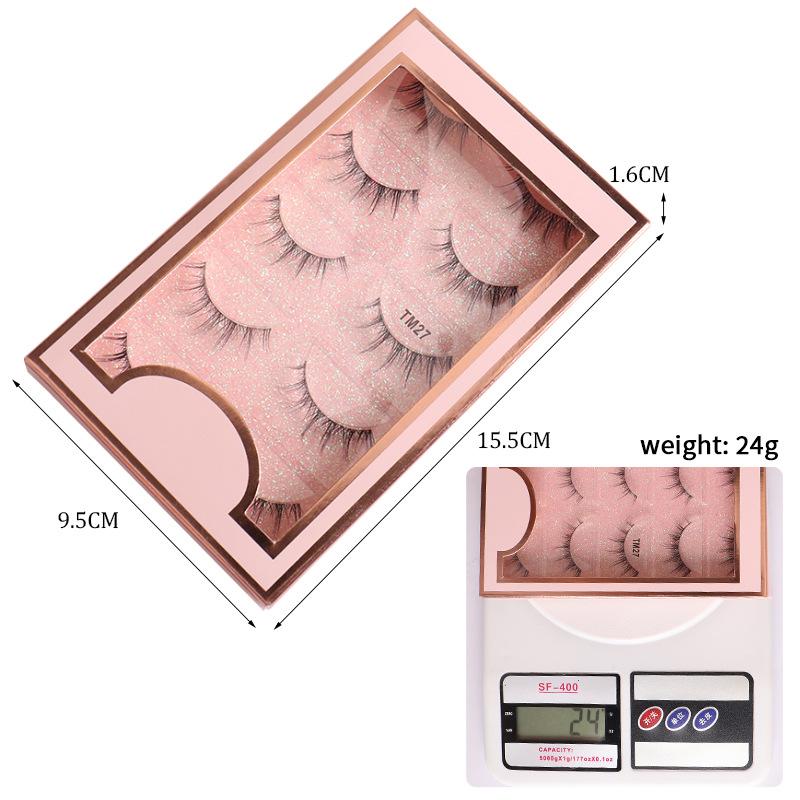 Transparent Fishing Line Little Devil Natural Slender False Eyelashes 5 Pairs Of Natural Simulated Eyelashes