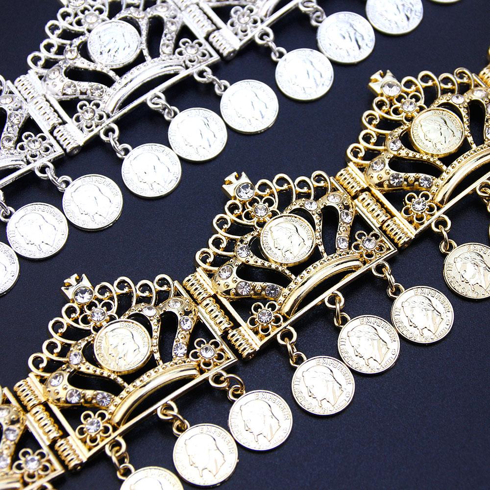 Catena da fronte color oro catena per capelli fascia monete Napoleone nappa accessorio per capelli gioiello sposa regalo