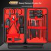 24-teiliges Schwarz-Rot-Nagelknipser-Set mit Schrägschnitt-Knipser, Pediküre-Werkzeugen und Hautscheren