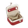 Royal Bagger Genuine Leather Mini Jewelry Box Women's Coin Purse Solid Color Kiss Lock Change Pouch Casual Style Small Storage Bag for Women 1894