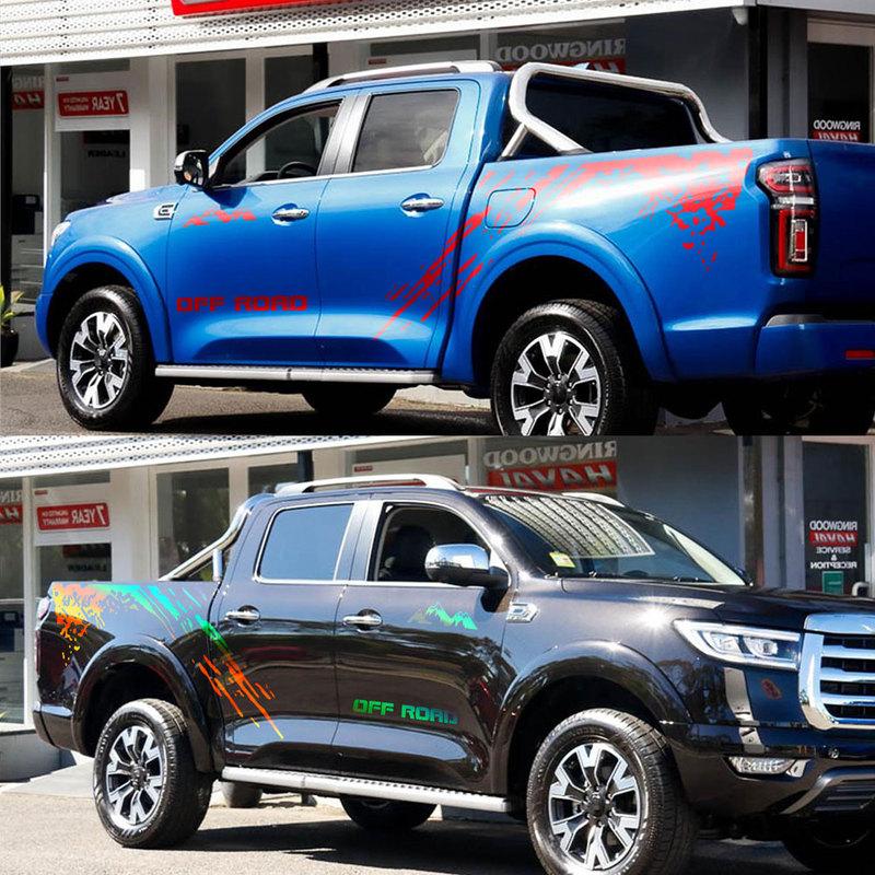 Pickup Trunk Side Decals Stickers For GWM Poer Pao Wingle Great Wall Truck Mudslinger Side Vinyl Decor Cover Auto Accessories