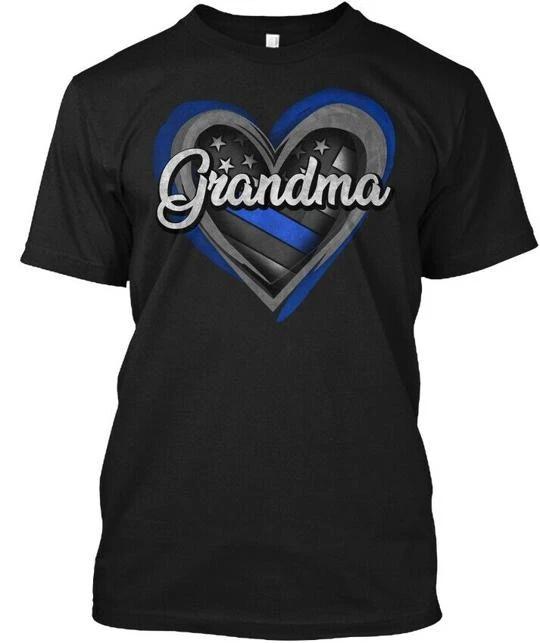 

Grandma Police Heart T shirt Made in the USA Size S to 5XL 3XL