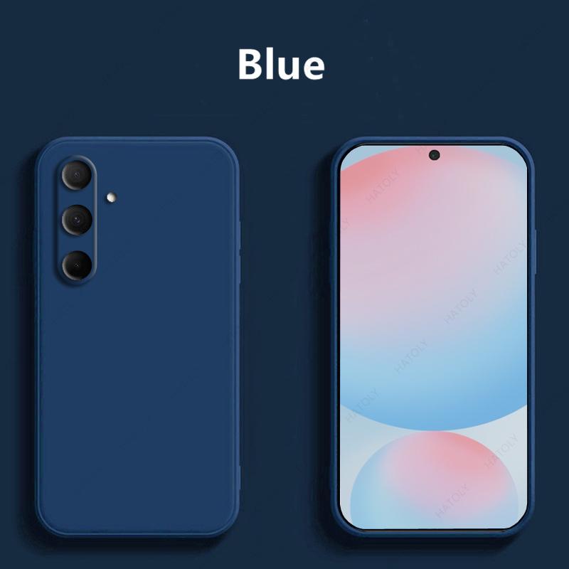 

Жидкий силиконовый чехол для телефона Samsung Galaxy A56 5G, противоударный чехол Funda, задняя крышка для Samsung A36 A26 For Samsung A56 5G синий