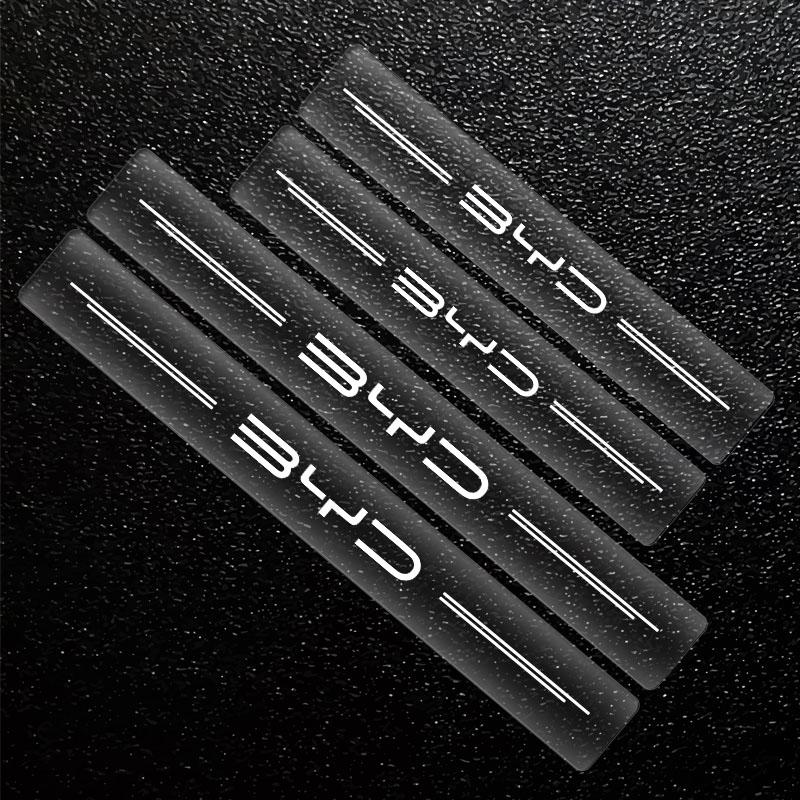 

4pcs Car Threshold Sticker Scratch Resistant Transparent Film Protector For BYD Qing Song Tang Yuan S6 S7 S8 F3 F6 F0 M6 G3 G5