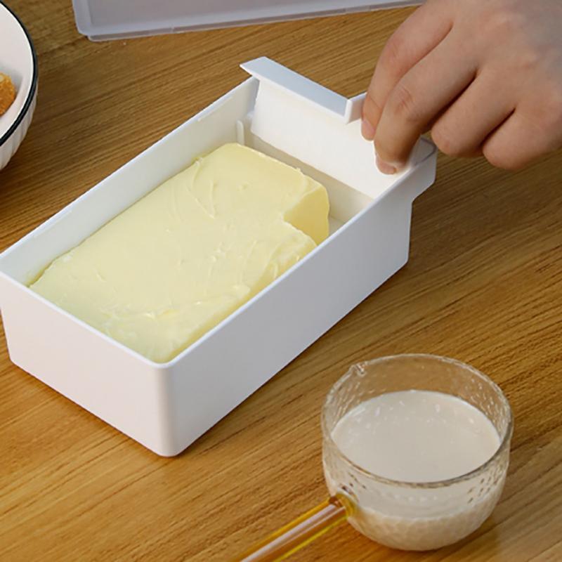 Butter Cheese Storage Box Butter Cutter Box With Lid And Knife Countertop Butter Keeper For Refrigerator Kitchen