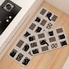 1/2pc Cartoon Cat Check Print Floor Mat, Non-Slip And Dirt-Proof, For Hallway, Kitchen, Bathroom, Home Decoration Carpet
