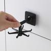 Rotated Punch-free Rotatable Wall Mounted Door Hook Clothes Hanger Kitchen Organizer Towel Rack