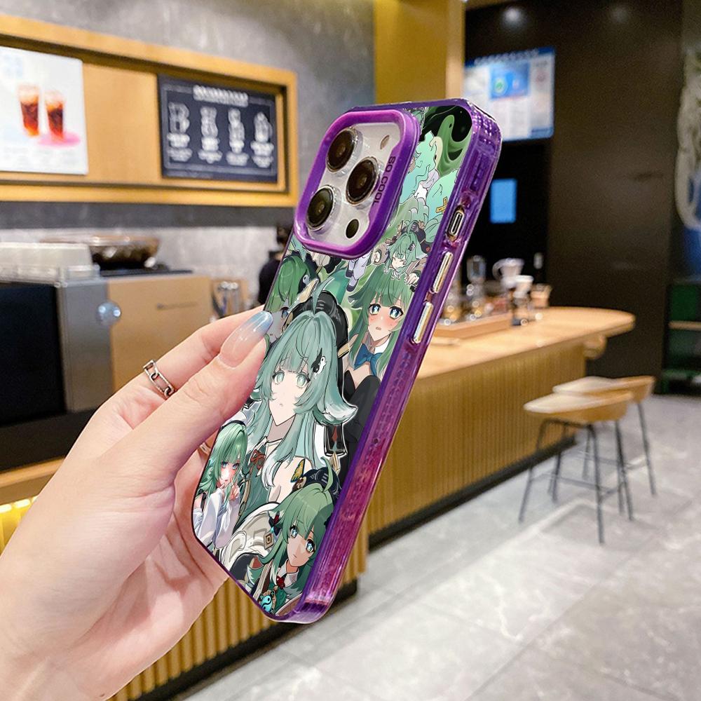 HSR Huohuo Purple Translucent Mobile Phone Case for iPhone 17 16 15 14 13 12 11 X XR XS Air Pro Max Plus Colorful Cover
