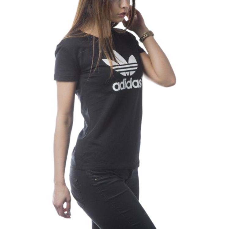 Adidas Originals Set in Sleeve T Shirt Women's Black AJ8084