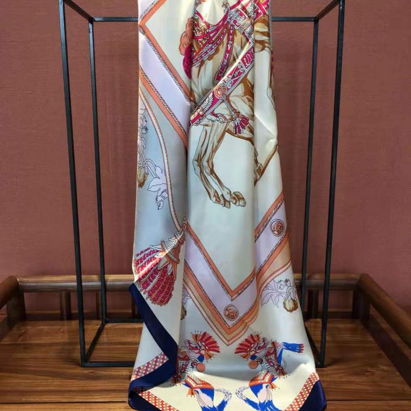 Canhua Niangniang Silk Large Square Scarf