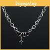 Chakra Snake Chain Necklace For Men In Black Or Green Titanium Steel With Fashionable Geometric Design