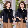 2026 Spring/Autumn Gold Velvet Wide-Cut Sleeveless Shawl Vest for Middle-aged Women