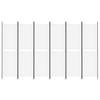350222 vidaXL Cloison de séparation 6 panneaux Blanc 300x180 cm Tissu