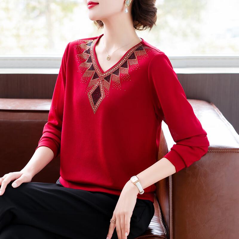 

Элегантная повседневная футболка свободного кроя для мам 3XL