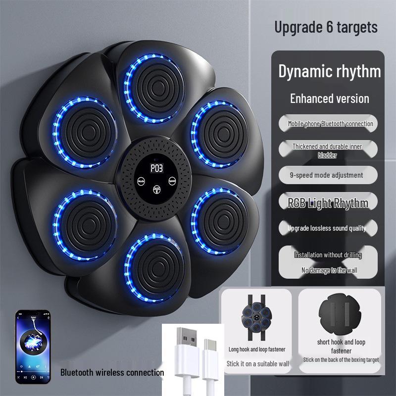 Smart Bluetooth Musikalisk Boxningsmål: Hemmaträningsutrustning för vuxna och barn