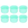 Uxcell Set of 6 4" Round Cake Pans, Nonstick Quick Release Silicone Cake Molds, Baking Tools for Cupcakes, Pans, and Pizzas, Green
