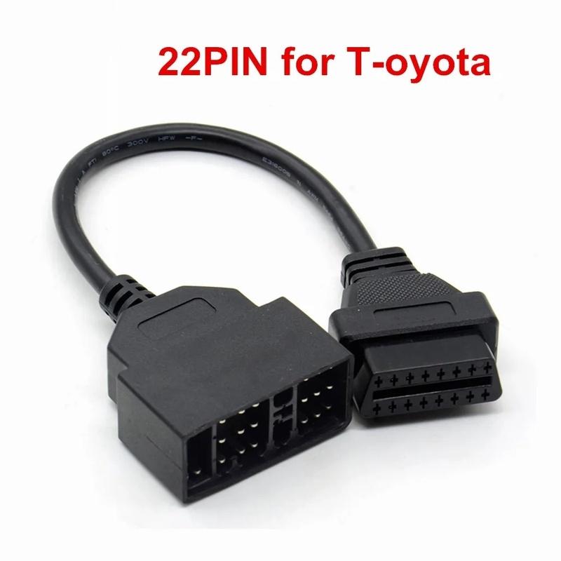 Best Quality 22 Pin To 16 Pin OBD2 Diagnostic Adapter Cable ForToyota Car Toyota 22pin to 16pin OBD To OBD2 Connect Cable