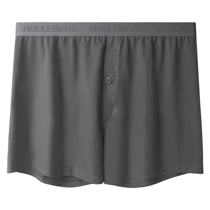 

Мужские свободные хлопковые боксеры - Летние А-силуэта, больших размеров, четырехстороннее нижнее белье для сна XXXL серый