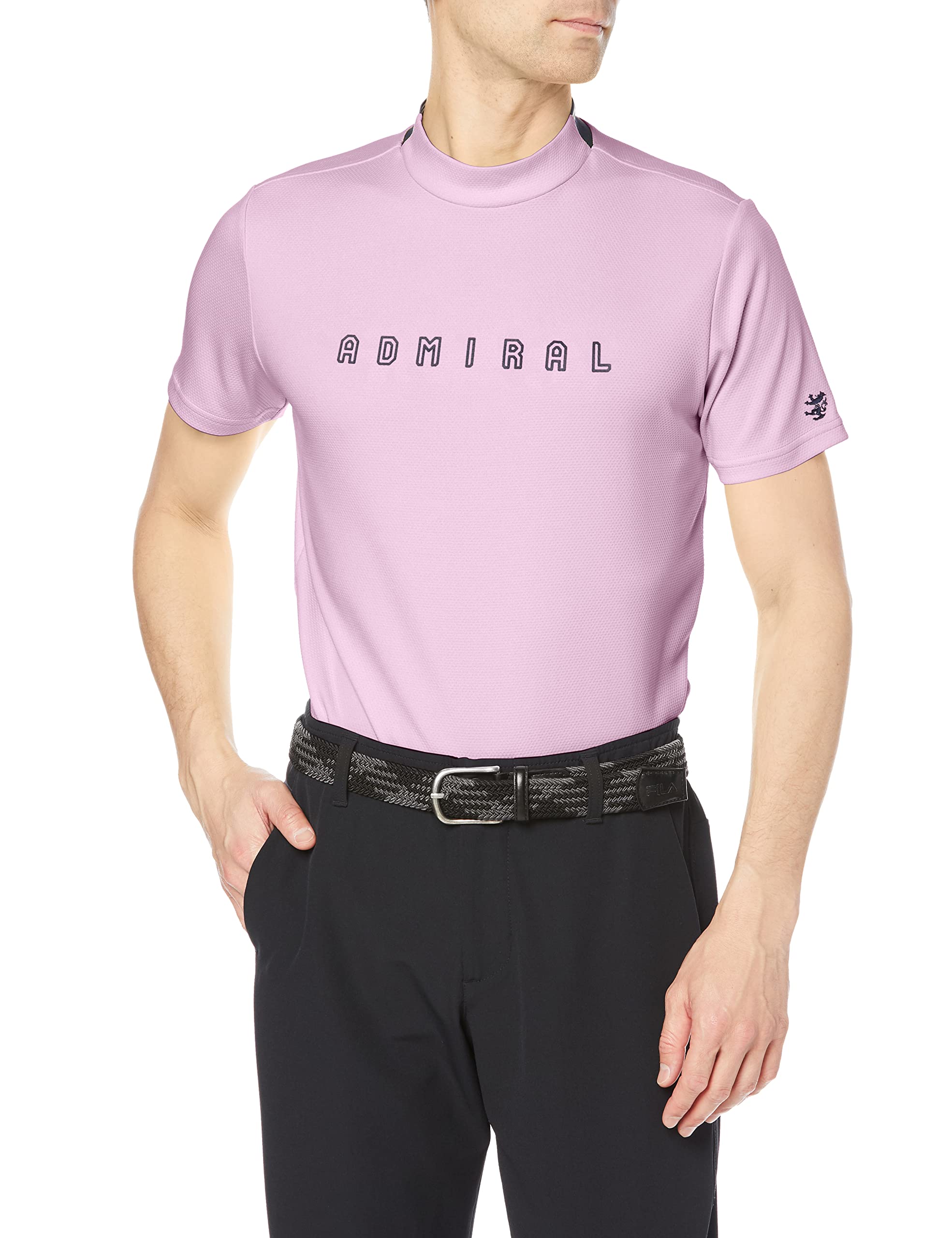 

Мужская футболка для гольфа с коротким рукавом и воротником-стойкой, с принтом логотипа, лавандовая, размер LL