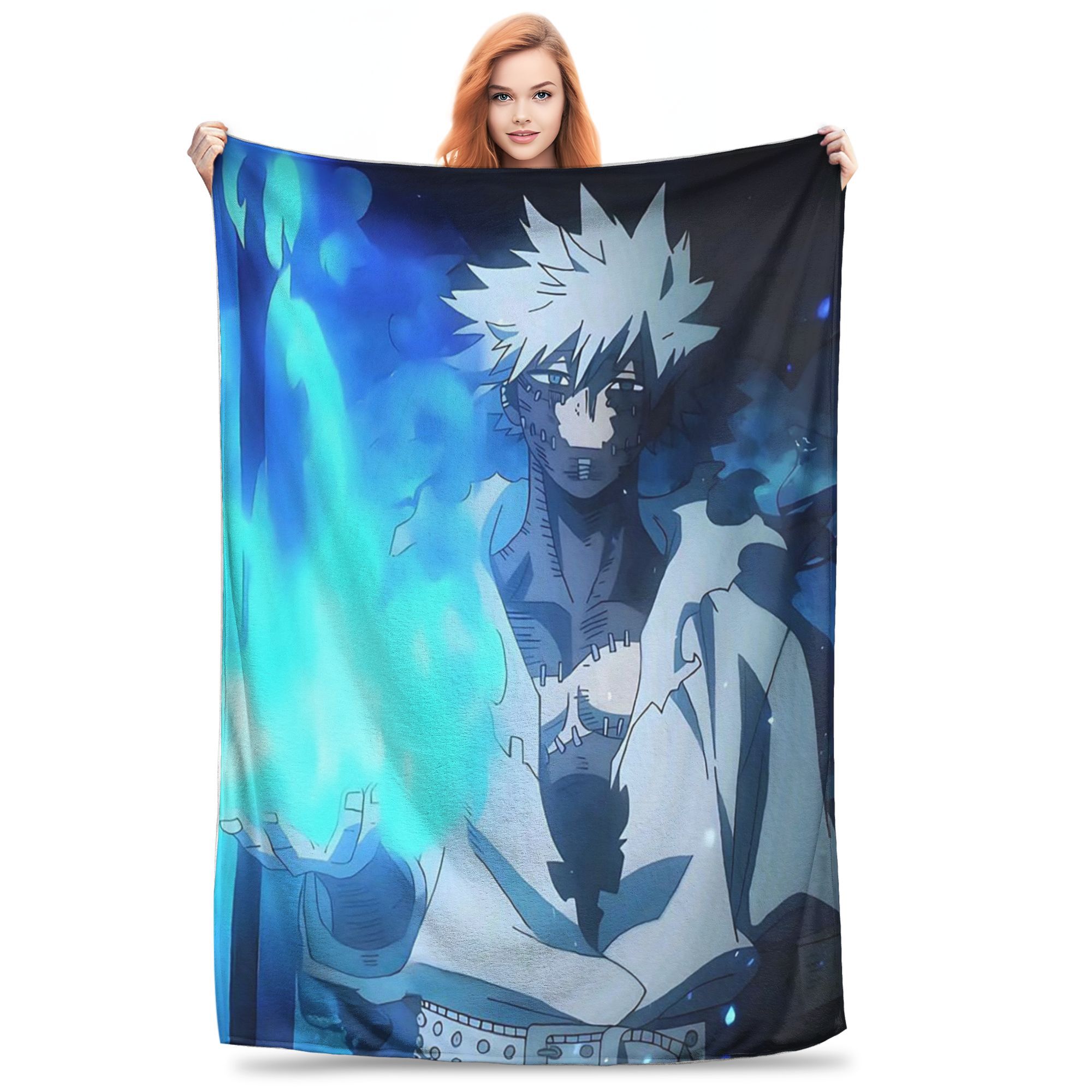 

Моя геройская академия Даби Аниме Манга МГА Синее пламя Одеяла Флисовое диванное покрывало для дома, путешествий, накидки, покрывало, одеяло 30x40in