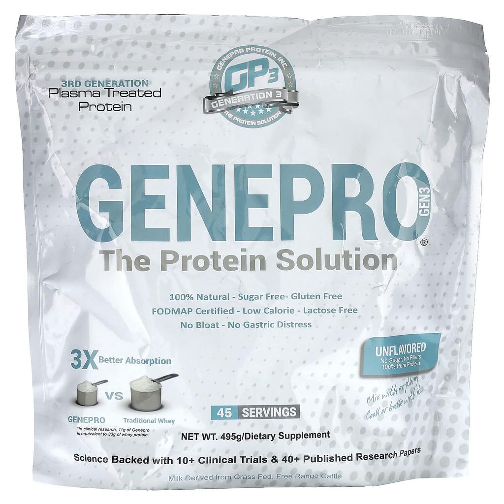 GENEPRO, Protein Solutions, unflavored, 495 g