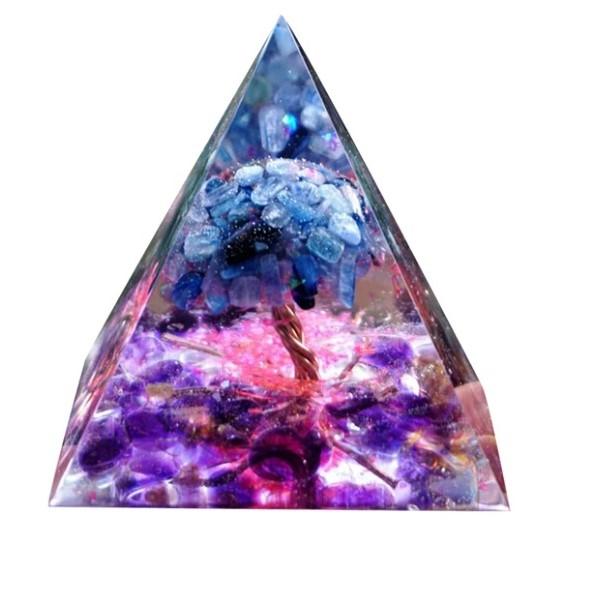 Baum des Lebens Orgonit Chakra Pyramide Gesunde Kristalle Energie Reiki Multiplikator Amethyst Meditation Glück Reichtum Stein