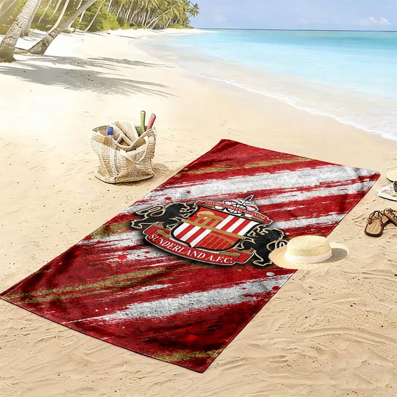 Sunderland A.F Print Beach Towel, Large Soft Quick Dry Towel for Beach Camping Swimming