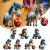 Adorable Acrylic Horse Christmas Tree Decoration For Natal Family Festivities