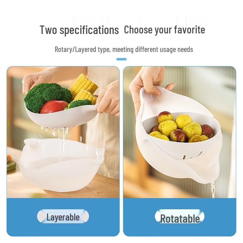 Chahua Silver Ion Antibacterial Double-Layer Drain Basket