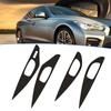 18pcs Black Carbon Fiber 3D Sticker Interior Decoration Trim Cover Creative for Infiniti Q50 2014-2019 Car Tuning Accessories