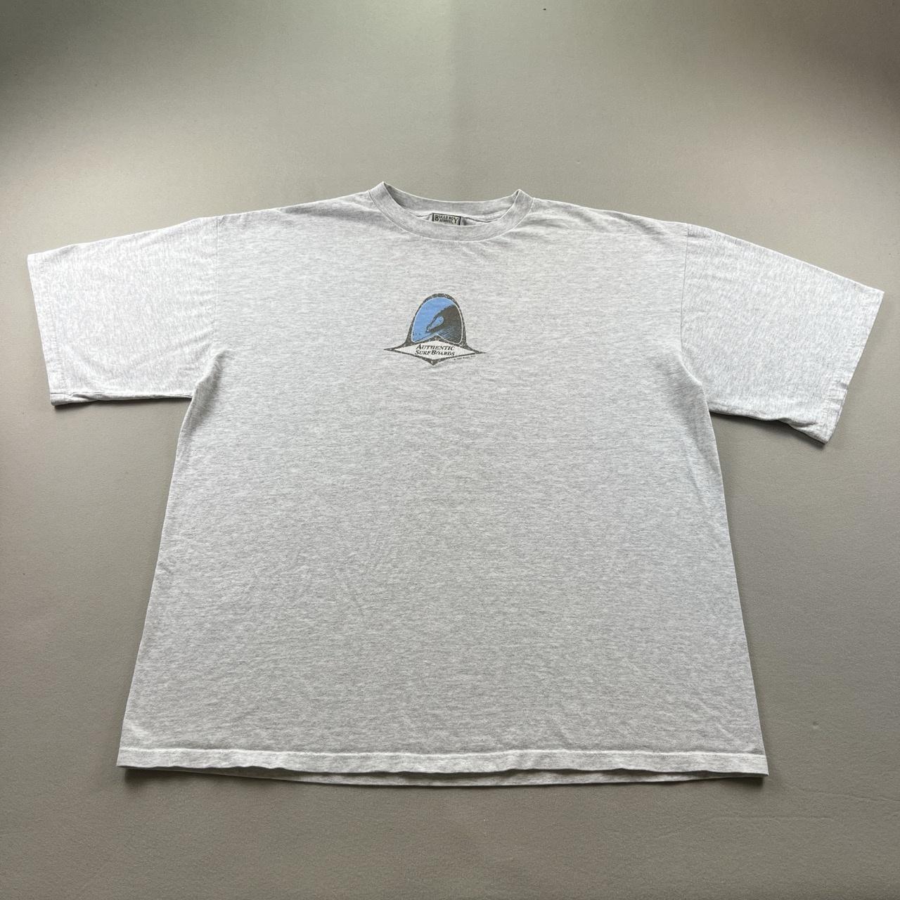 Vintage Bugle Boy T-Shirt Mens XL Gray Authentic Surf Boards Surfing Beach 90s 4XL