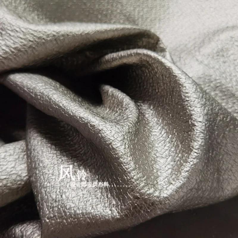 Waterproof Imitation Leather Fabric for Outerwear Clothing Designer Handmade Diy Sewing Material Cloth