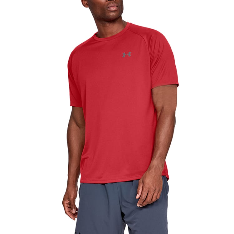 Under Armour Crew Neck Fitted Straight Fit Short Sleeved T Shirt Men's Red 1326413-600