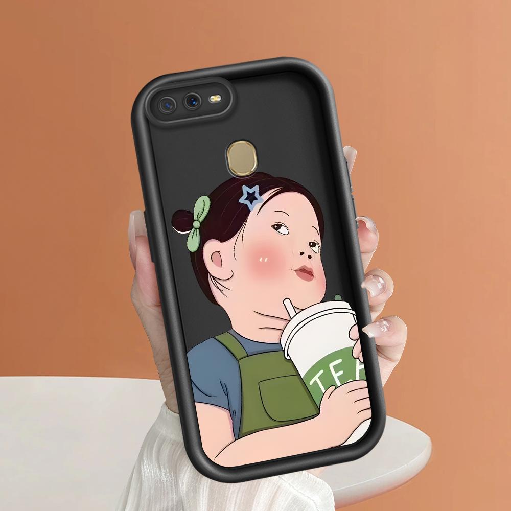 Coque de protection antichoc en silicone souple avec motif de dessin animé pour appareil photo OPPO Reno Realme OnePlus