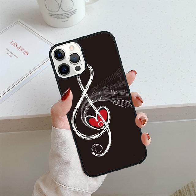 Music Notes Phone Case For iPhone 17 Air 14 15 16 13 12 Cover For Apple iPhone 17 Air 14 15 16 Pro Max 6S Plus Coque