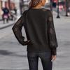Women's Knitted V-Neck Lace Loose Casual Summer Spring New Arrivals Top