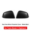 Für Tesla Modell 3 Highland 2024 Außenzubehör Seitentür Rückspiegelabdeckung Carbonfasermuster Rückspiegelgehäuse Model3