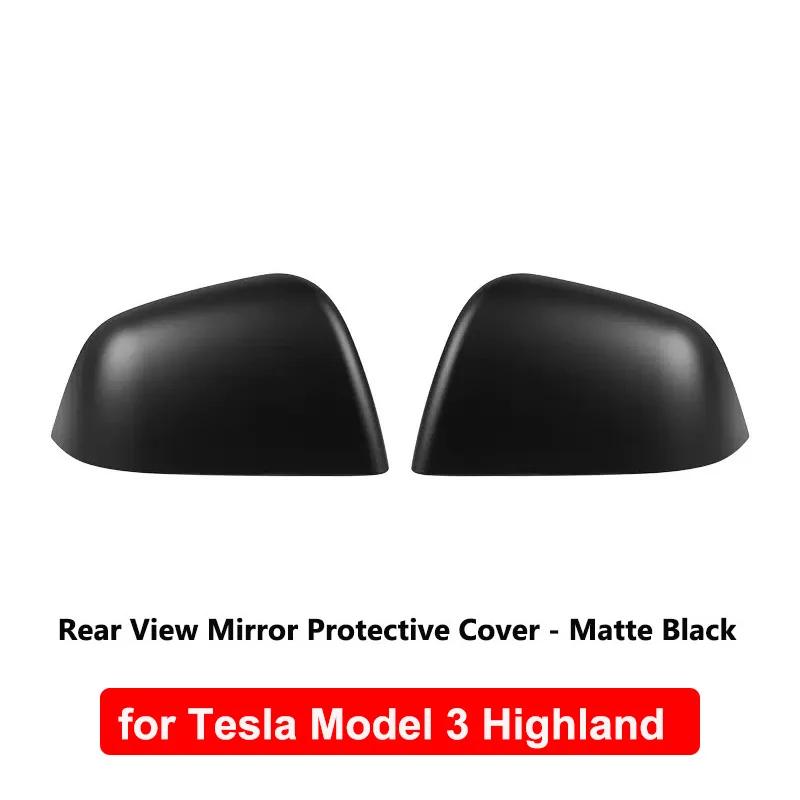 Für Tesla Modell 3 Highland 2024 Außenzubehör Seitentür Rückspiegelabdeckung Carbonfasermuster Rückspiegelgehäuse Model3