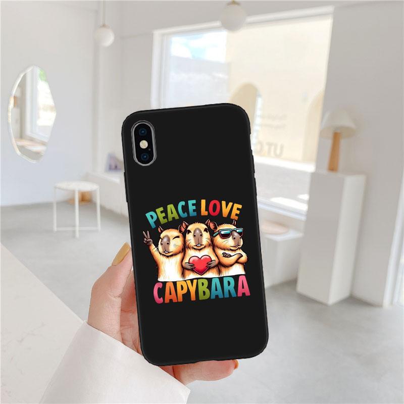 PP13 Cartoon Capybara Soft Shell Phone Case for OPPO A3 Pro A72 A74 A76 A77 A77S A78 A79 A94 A95 A18 A40M A58