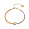 Fashionable Lady's Color-matched Patchwork Knotted Bracelet Chain - Stainless Steel Bracelet Factory