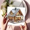 6pcs DIY Diamond Art Greeting Cards Xmas Pattern Diamond Art Handmade Cards for Xmas Birthdays Thanksgiving & Special Occasion