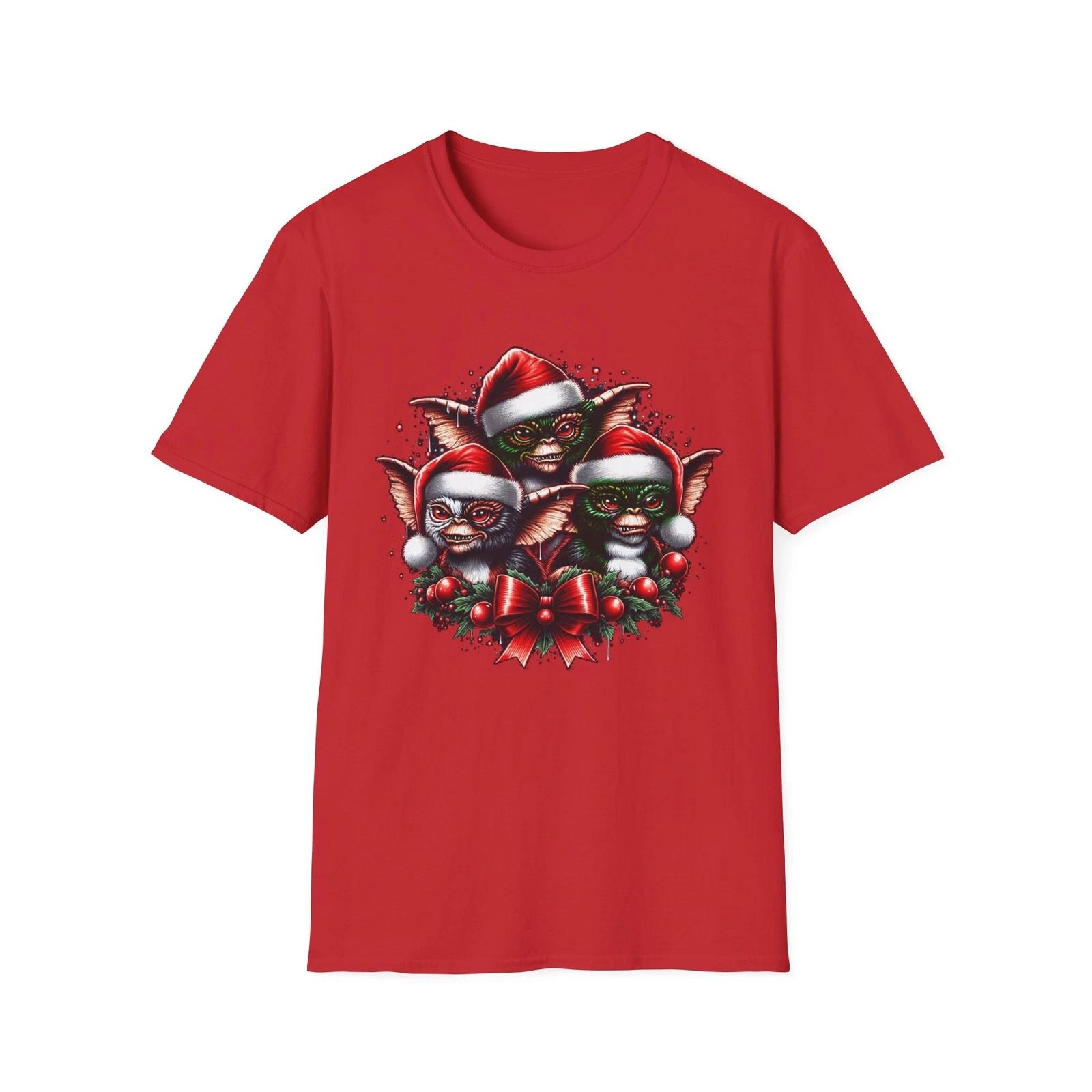 Men s and Women s T-shirts Gremlins Christmas T-Shirt – Festive Chaos with Gizmo and Friends XXXXL