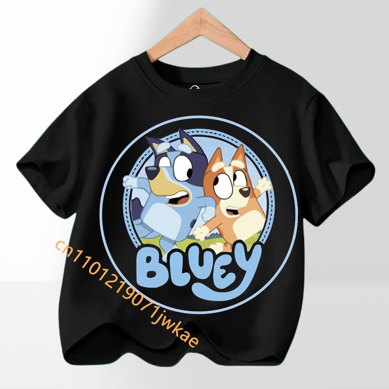 

Boys Girl Short Sleeve Tee Cute Outfits Gift T-Shirt Multi-color Bluey Kids Tees Clothes T Shirts Children Cartoons Casual Tops 140