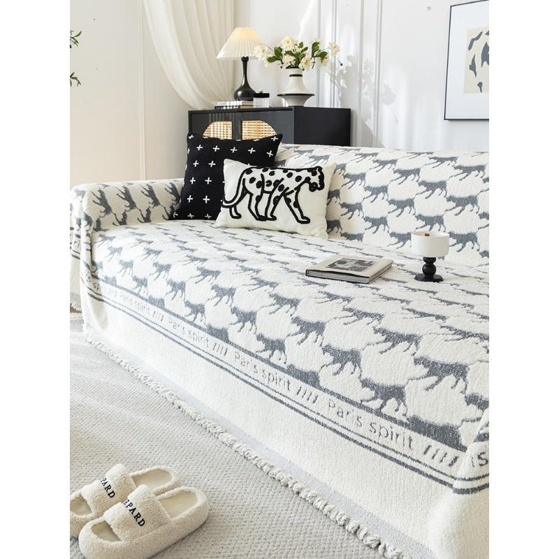 Anti-Scratching Winter Plush Sofa Towel Cushion Light Luxury High-Grade Universal Cover Cover Full Covered Cloth Blanket