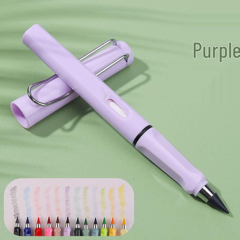 12-Color Endless Pencil: Black Technology Eternal Colored Pencils