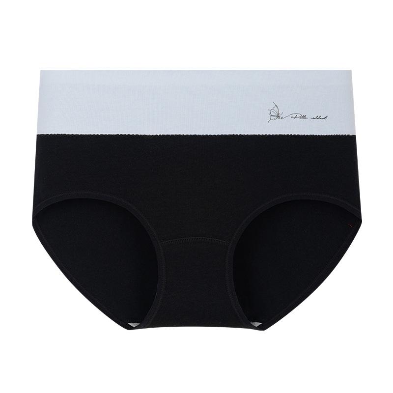 Damen Frühling und Herbst Baumwolle Atmungsaktiv Hohe Taille 10A Antibakteriell Verlängerter Schritt Unterwäsche