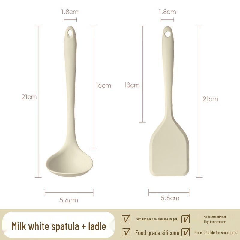 Мини-набор силиконовых лопаток и суповых ложек